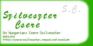 szilveszter csere business card